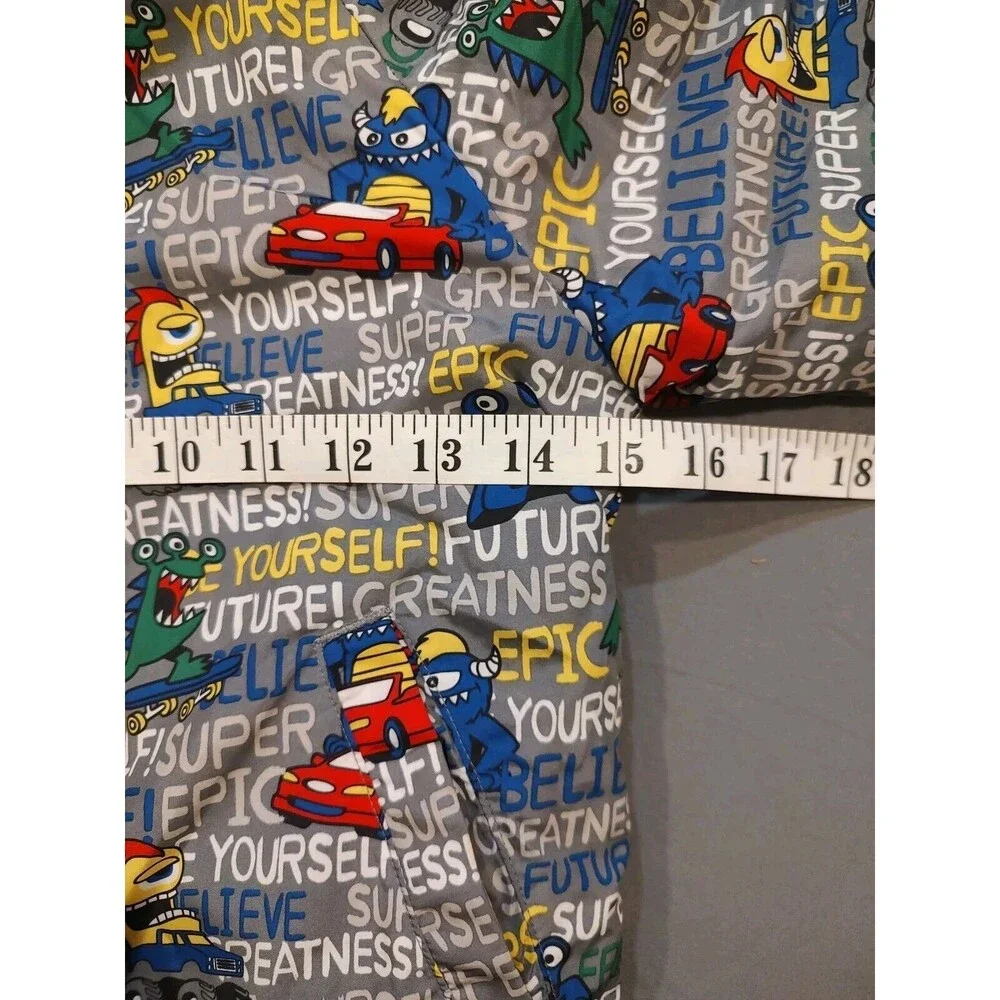 365 Kids From Garanimals Reversible Bomber Jacket-Size 6 Multi Colors Cars